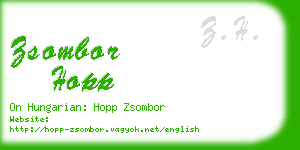 zsombor hopp business card